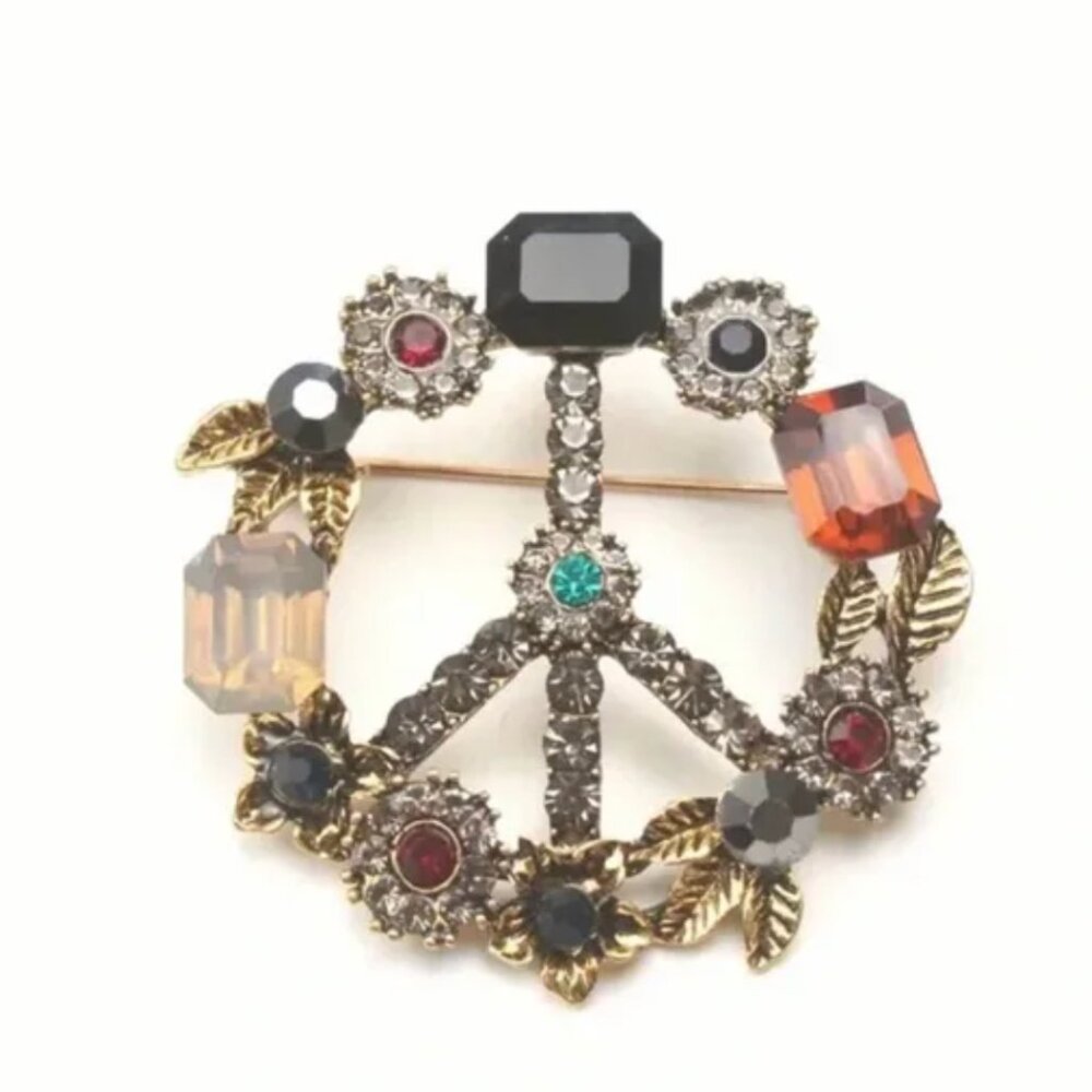 PEACE SIGN BROOCH
